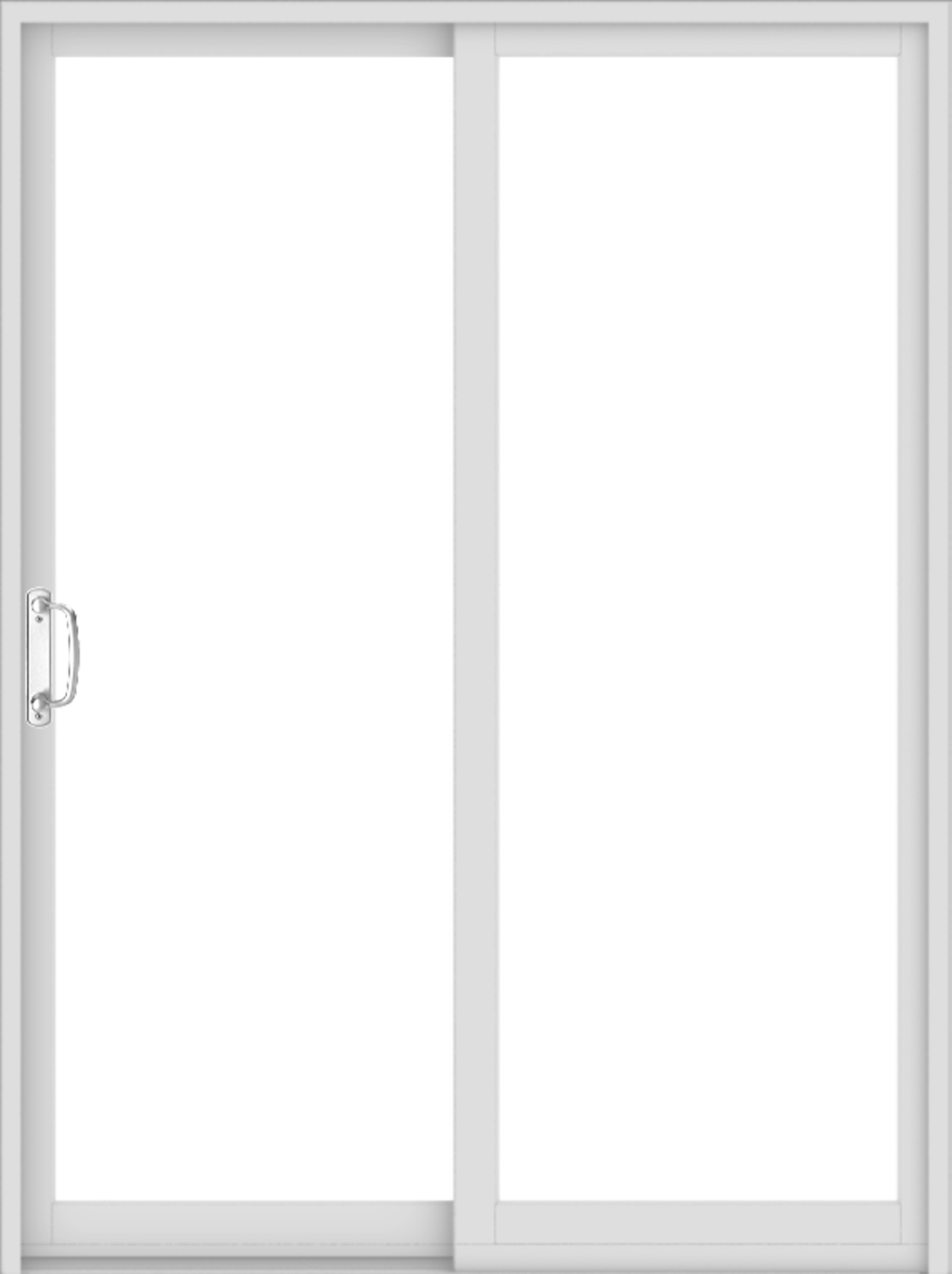 E-Series Gliding Patio Door exterior in White