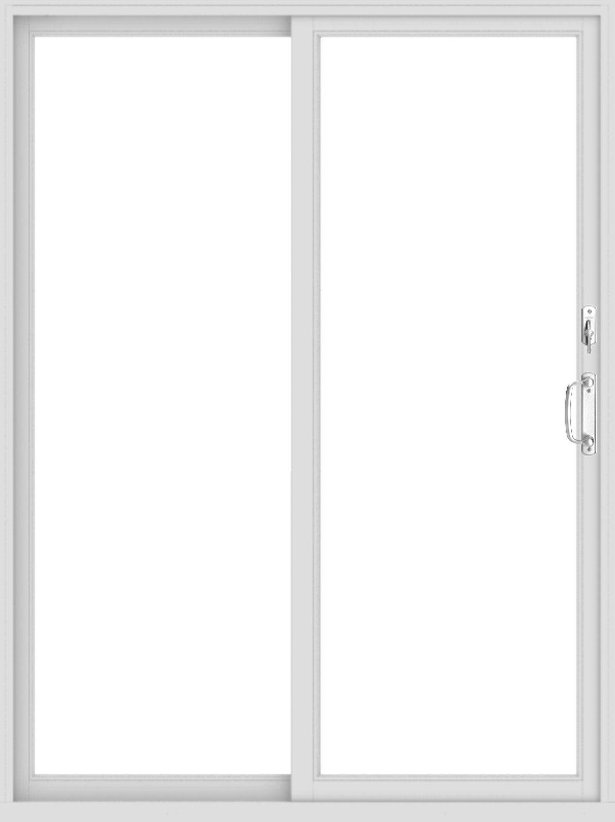 E-Series Gliding Patio Door interior in White