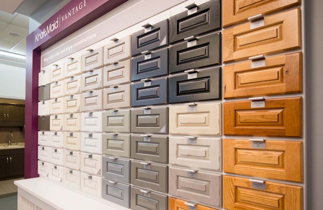 KraftMaid cabinetry styled in the Hannapel showroom