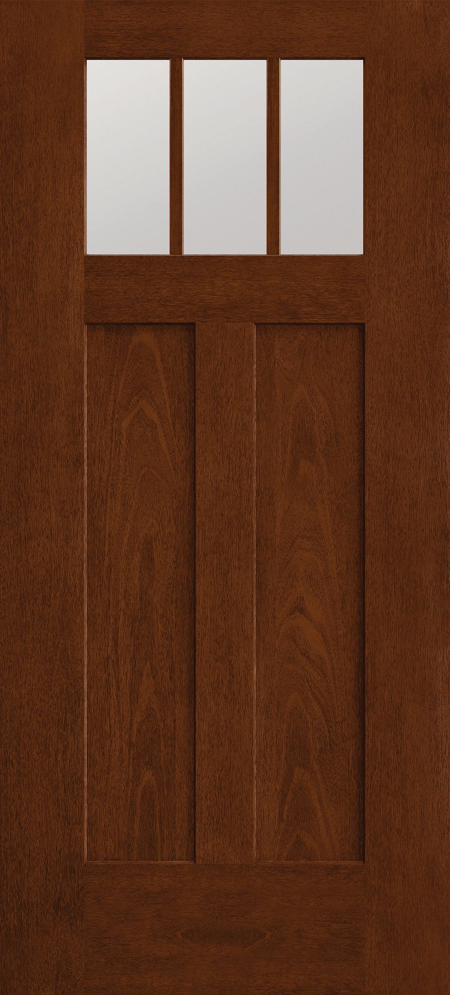 Mahogany Three‑Lite Craftsman