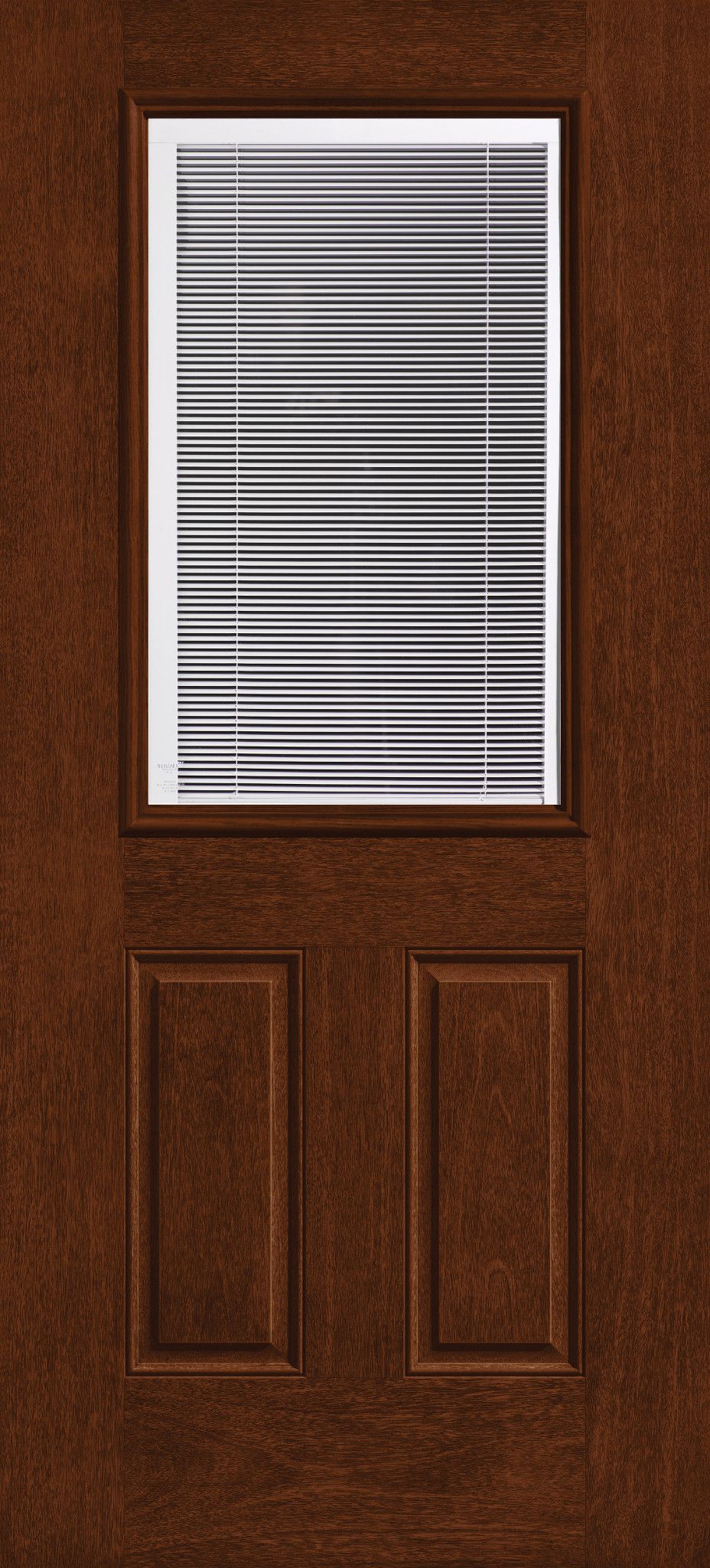 Half‑lite Mahogany with Blinds