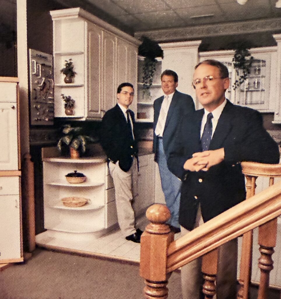 Hannapel leadership inside an earlier company showroom