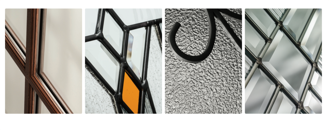 Therma-Tru clear, textured, and decorative entry door glass options