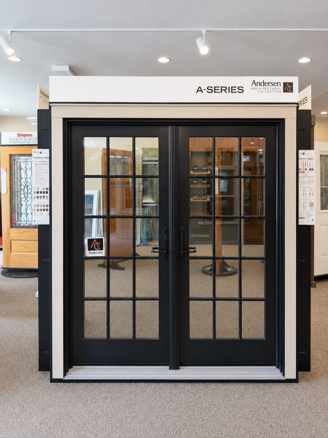 Andersen A-Series patio door display at Hannapel's Kalamazoo showroom