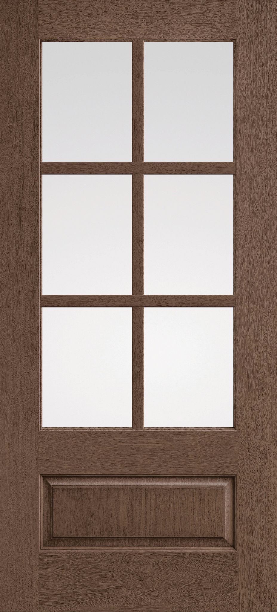 Classic Craft Mahogany 3/4-Lite 1-Panel – 6-Lite Divided