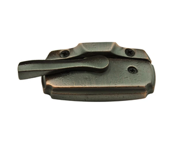 Andersen Easy-Tilt Release lock in Distressed Bronze — 400 Series Woodwright · double-hung