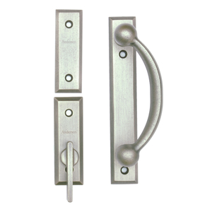 Andersen Yuma assembled hardware in Distressed Nickel — 200 Series, 400 Series, A-Series & E-Series · gliding