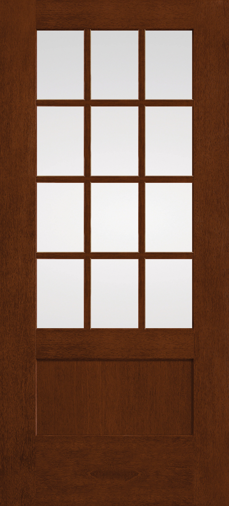 Fiber-Classic Mahogany FCM7512, 3/4-Lite Shaker Clear 12-Lite