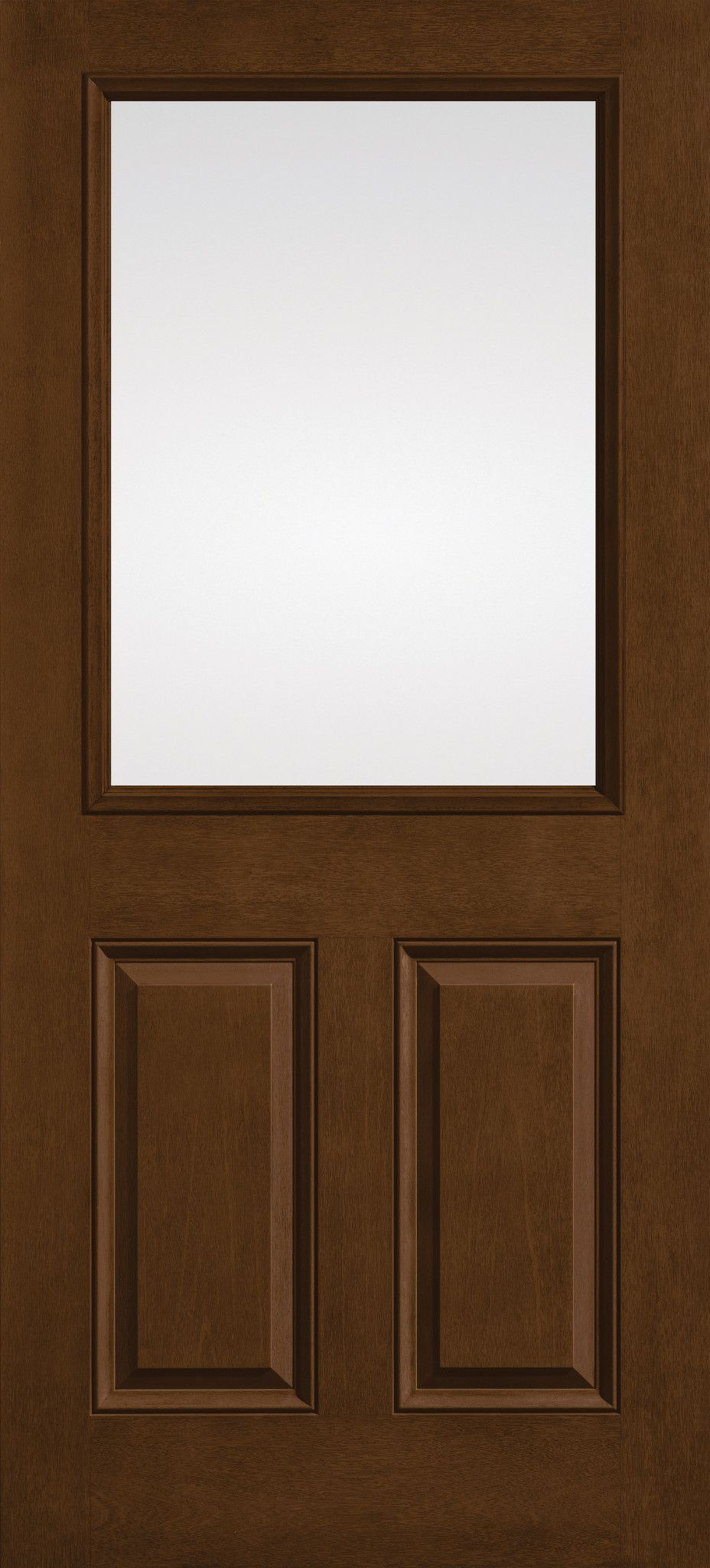 Classic Craft Mahogany half-lite two-panel door