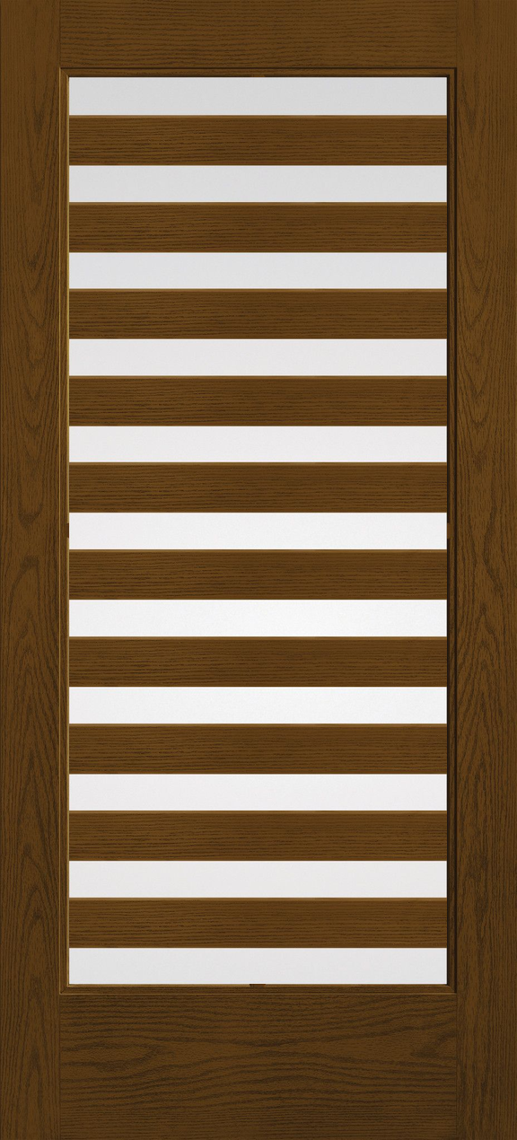 Fiber-Classic Oak Full Lite Flush-Glazed