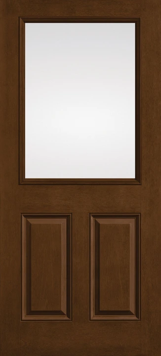 Classic Craft Mahogany half-lite two-panel door