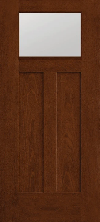 Mahogany Craftsman entry door