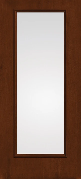 Fiber-Classic Mahogany full-lite flush
