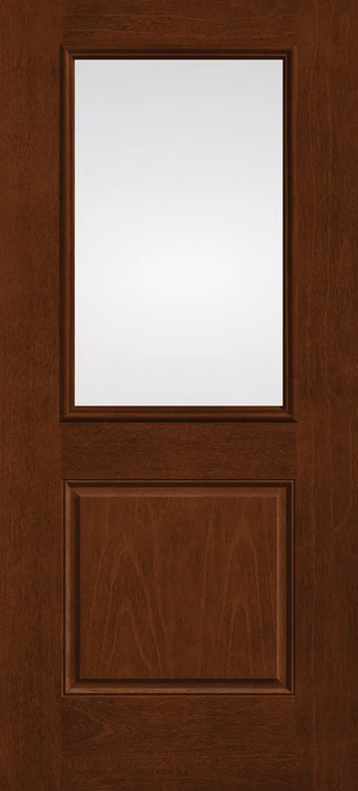 Fiber-Classic Mahogany half-lite 1 panel