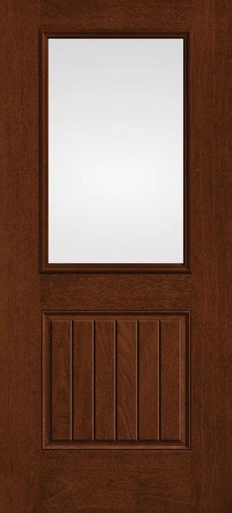 Fiber-Classic Mahogany half-lite 1 panel plank