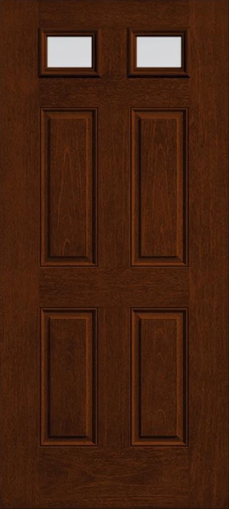 Fiber-Classic Mahogany 2 lite 4 panel