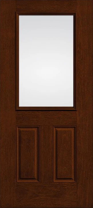 Fiber-Classic Mahogany half-lite 2 panel