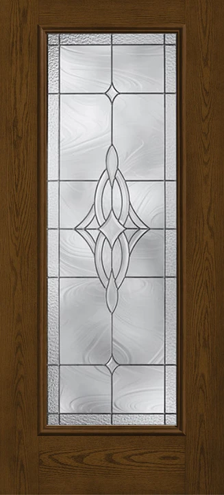 Oak full-lite entry door