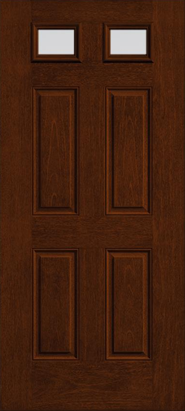 Fiber-Classic Mahogany 2 Lite 4 Panel