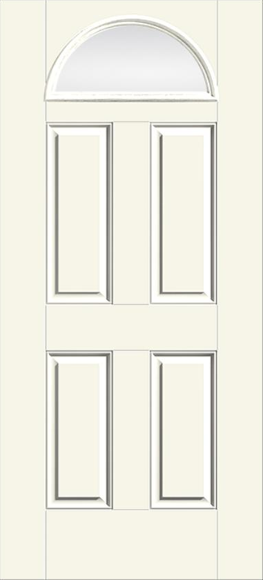 Smooth-Star Fan Lite Four-Panel Door
