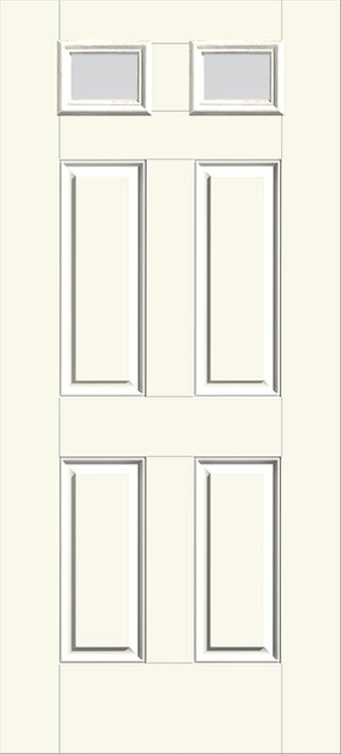 Smooth-Star Twin Lite Four-Panel Door