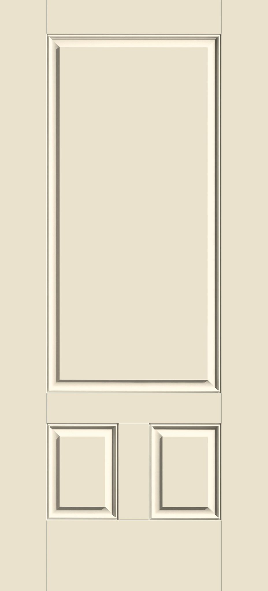 Smooth-Star Three-Panel Square-Top Door