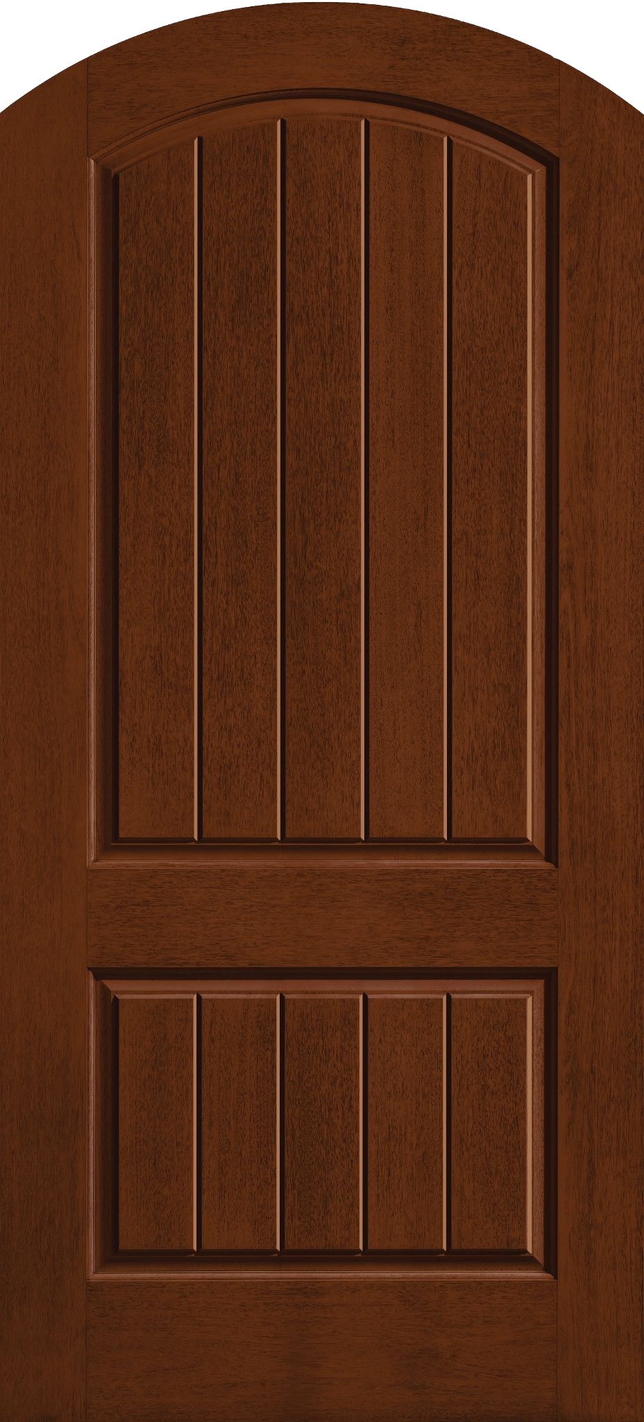 Classic Craft Rustic mahogany arched plank door