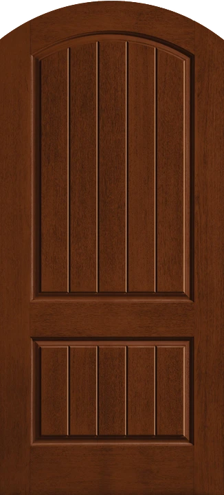 Classic Craft Rustic mahogany arched plank door