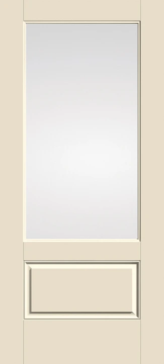 Smooth-Star three-quarter-lite flush-glazed door