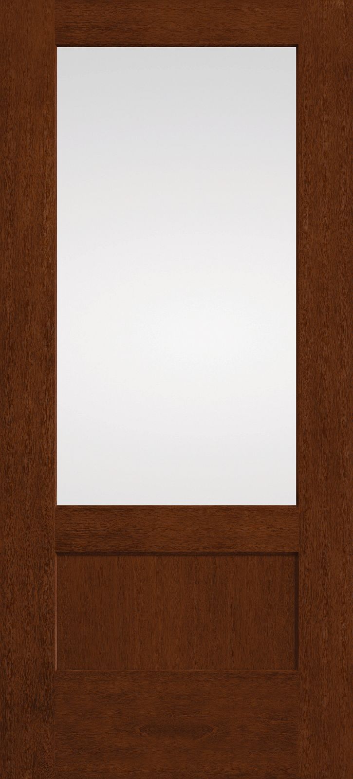 Mahogany three-quarter-lite Shaker door